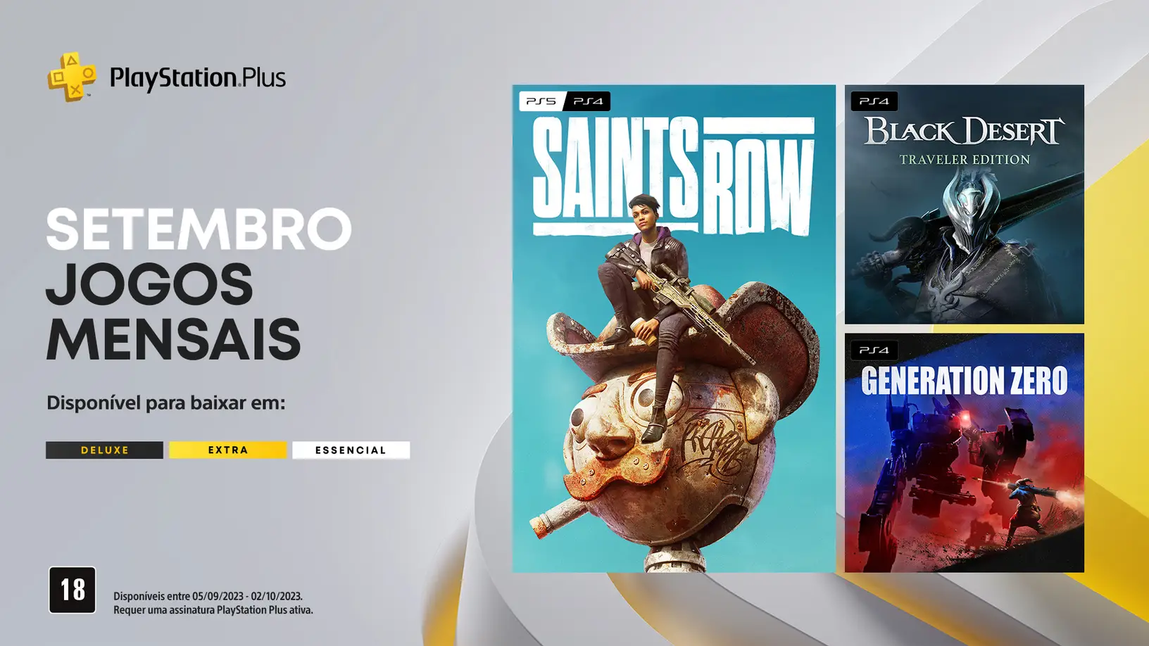 Jogos da PS Plus Extra e Deluxe de outubro de 2023 foram revelados, confira!